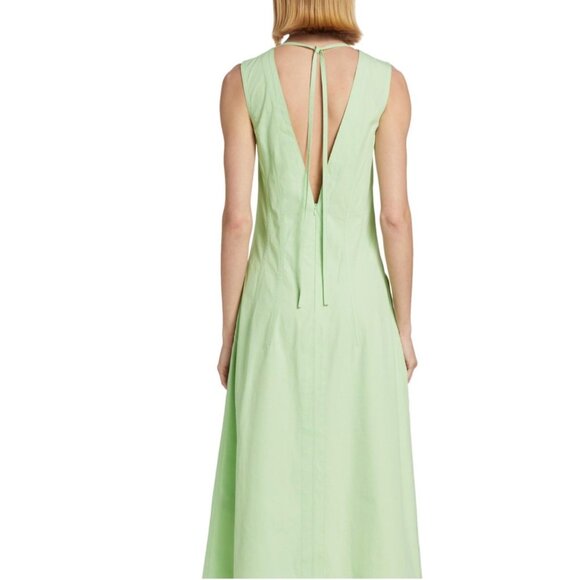 Bottega Veneta Sleeveless Cotton-Blend Midi-Dress Fresh Mint US10 785703 - Picture 7 of 7